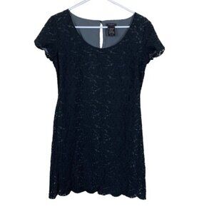 Aritzia Talula Oji Black Floral Lace Mini Dress Witchy Size Small